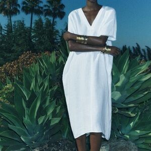 Zara White Midi Dress